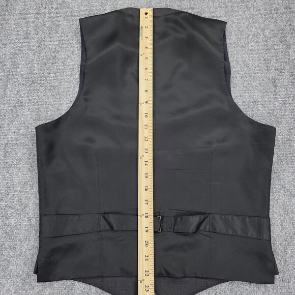 J Crew Vest Mens Small Gray Charcoal Loro Piana Super 120s Wool Dress Waistcoat - Picture 7 of 16